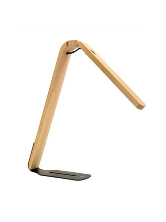 Asztali lámpa, LED, 4 W, ALBA "Ledaika", természetes fa