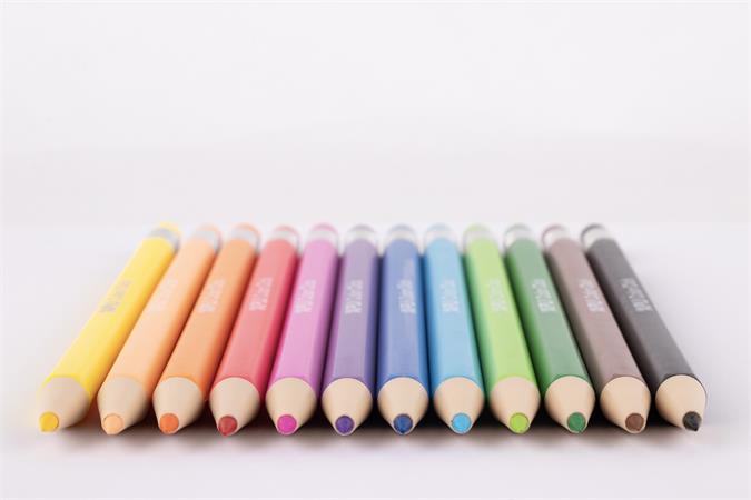 Színes töltőceruza készlet, ceruzatartóban, APLI "Color Click", 12 különböző szín