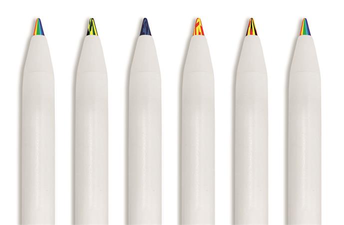 Színes töltőceruza készlet, többszínű írásvonal, APLI "Color Click Mix"