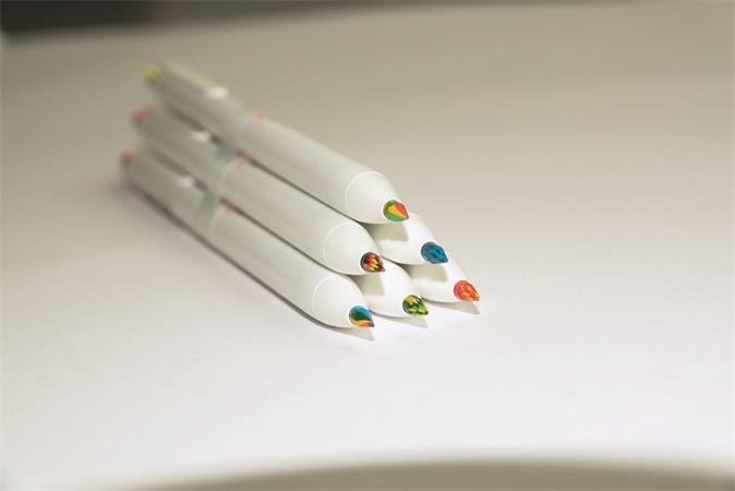 Színes töltőceruza készlet, többszínű írásvonal, APLI "Color Click Mix"