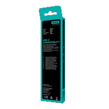 Töltőkábel, USB-A - USB-C, 18W, 1,5 m, AVAX "CB3301", fehér