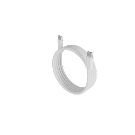 Töltőkábel, USB-C - USB-C, mágneses, 100W, 1 m, AVAX "CB610W Magnety", fehér