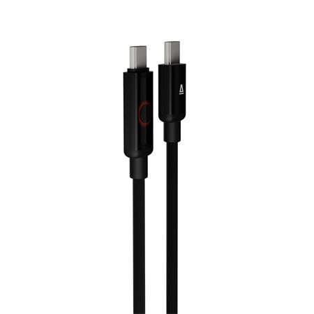 Töltőkábel, USB-C - USB-C, 60W, 1 m, AVAX "CB654 Pulsey", szürke