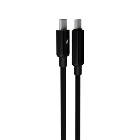 Töltőkábel, USB-C - USB-C, 60W, 1 m, AVAX "CB654 Pulsey", szürke
