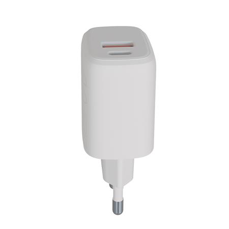 Hálózati töltő, USB-A + USB-C, 12W, AVAX "CH312W Speedy", fehér