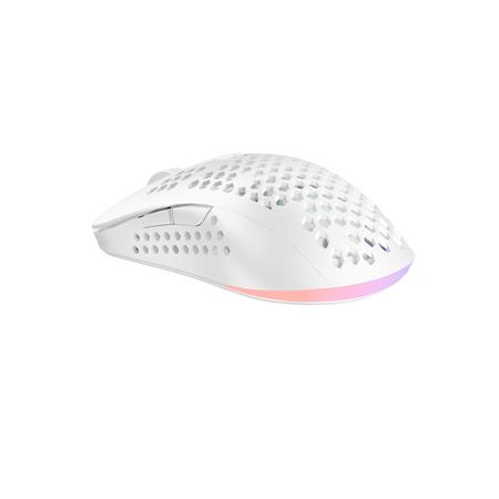 Egér, vezetékes, gaming, RGB, AVAX "LW01", fehér