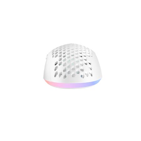 Egér, vezetékes, gaming, RGB, AVAX "LW01", fehér