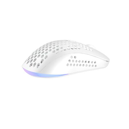 Egér, vezetékes, gaming, RGB, AVAX "LW01", fehér