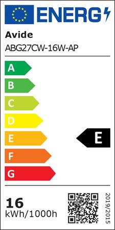 LED izzó, E27, gömb, A70, 16W, 1901lm, 6400K, AVIDE