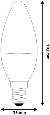 LED izzó, E14, gyertya, 4,5W, 470lm, 4000K, AVIDE