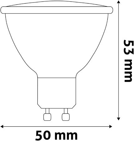 LED izzó, GU10 spot, 4W, 345lm, 3000K, AVIDE