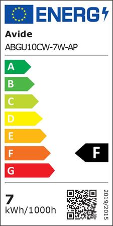 LED izzó, GU10 spot, 7W, 630lm, 6400K, AVIDE