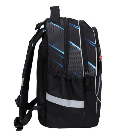 Iskolatáska, cipzáras, BELMIL "Leisure Plus Midnight Turbo", versenyautó