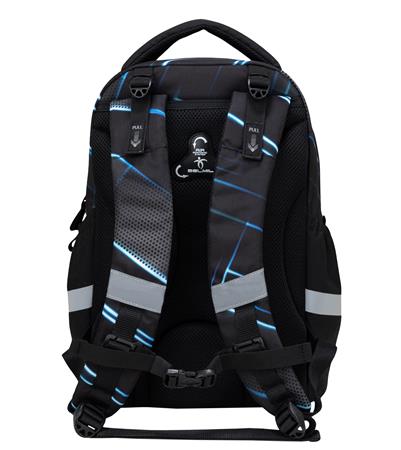 Iskolatáska, cipzáras, BELMIL "Leisure Plus Midnight Turbo", versenyautó