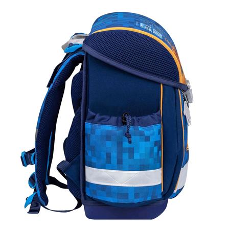 Iskolatáska, fémcsat, BELMIL "Classy Bulldozer", munkagép