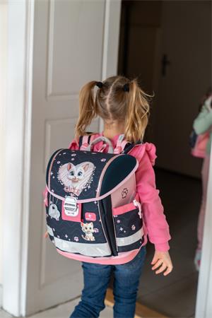 Iskolatáska, fémcsat, BELMIL "Classy Cute Kitten", cica
