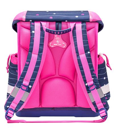 Iskolatáska, fémcsat, BELMIL "Classy Simple Hearts", rózsaszín szív