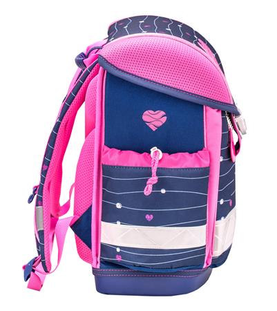 Iskolatáska, fémcsat, BELMIL "Classy Simple Hearts", rózsaszín szív