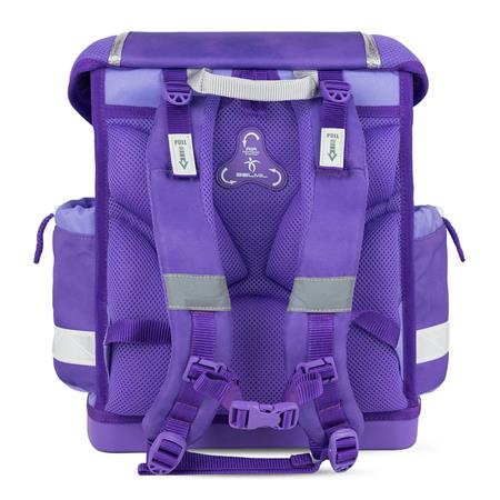 Iskolatáska, fémcsat, BELMIL "Classy Starlight Butterfly", csillagfény szárnyak