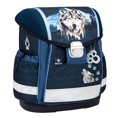 Iskolatáska, fémcsat, BELMIL "Classy Northern Alpha", farkas