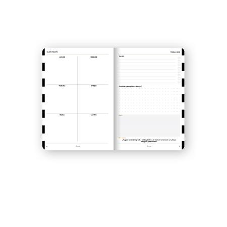 Naptár, tervező, heti, 115x165 mm, BERTELLI "Dank"