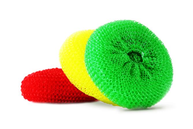 Műanyag súroló, 3 db, BONUS, vegyes színek