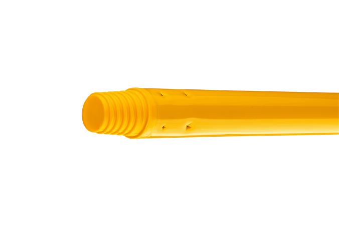 Nyél, menetes, alukróm, 140 cm, BONUS "Heavy Duty", sárga