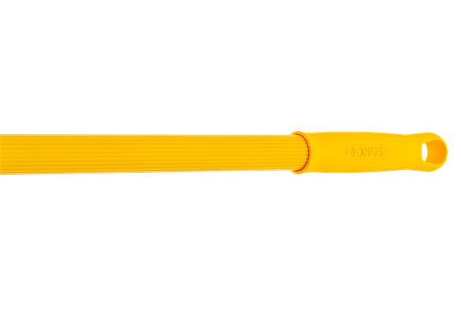 Nyél, menetes, bordázott, alukróm, 140 cm, BONUS "HAACP", sárga