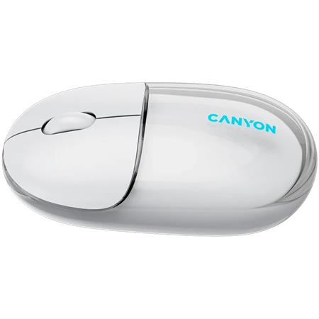 Egér, vezeték nélküli, dual-mode kapcsolat, optikai, CANYON "OnClick 24", fehér