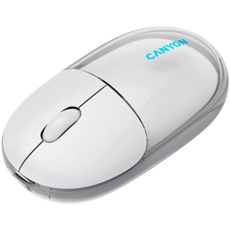 Egér, vezeték nélküli, dual-mode kapcsolat, optikai, CANYON "OnClick 24", fehér
