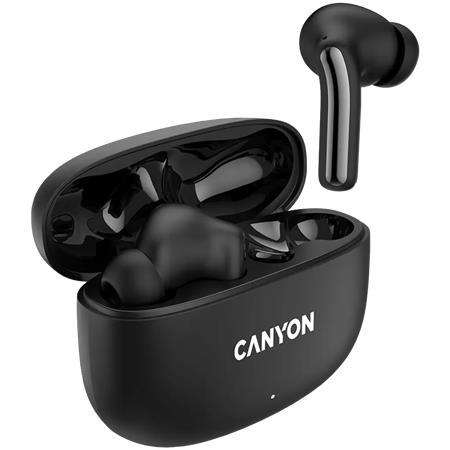 Fülhallgató, TWS vezeték nélküli, Bluetooth 5.4, CANYON "OnGo 9", fekete
