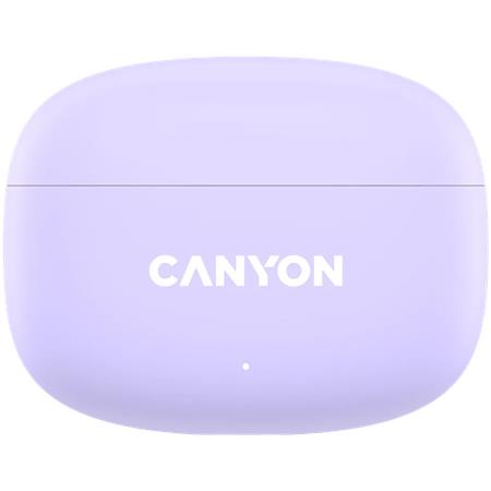 Fülhallgató, TWS vezeték nélküli, Bluetooth 5.4, CANYON "OnGo 9", levendula