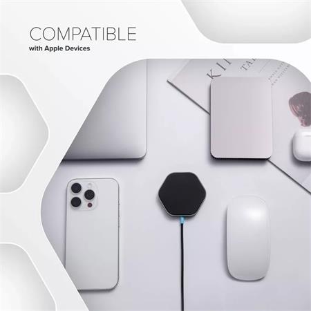 Vezeték nélküli töltő, CANYON "Hexagon 10", sötét szürke