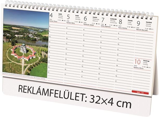 Naptár, asztali, álló, DAYLINER "Európa"