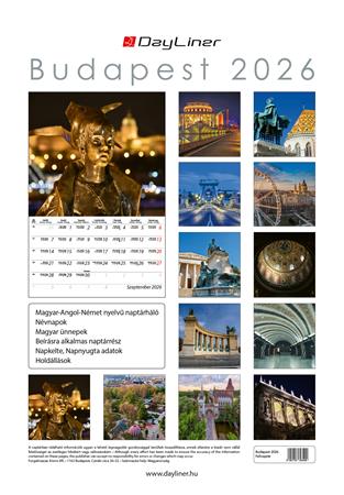 Naptár, fali, DAYLINER, Budapest
