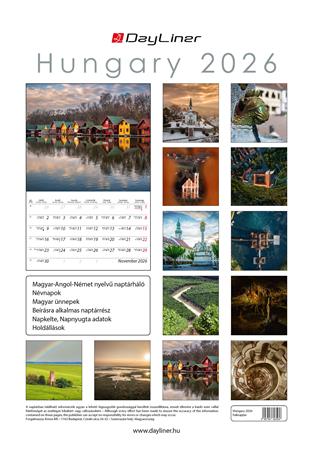 Naptár, fali, DAYLINER, "Hungary"