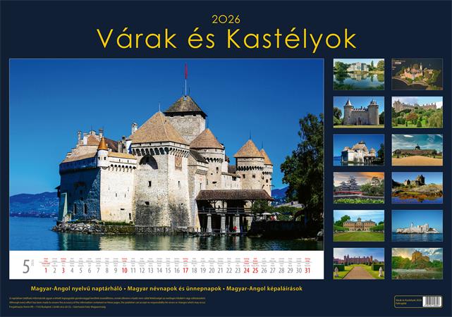Naptár, fali, DAYLINER, "Várak és Kastélyok"
