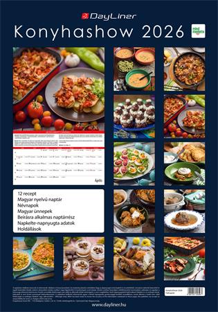 Naptár, fali, DAYLINER, "Konyha Show"