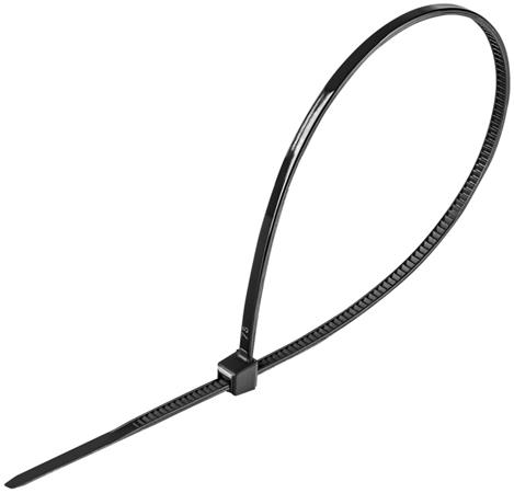 Kábelkötegelő, gyorskötöző, 2,5x200mm, DONAU "Tech", fekete