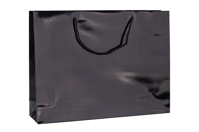 Ajándéktáska, zsinórfüles, 40x30x10 cm, DONAU "Home", vegyes metál színek