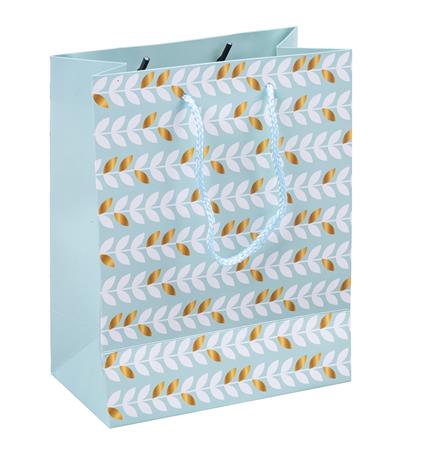 Ajándéktáska, zsinórfüles, 18x23x10 cm, DONAU "Home", vegyes minta