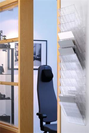 Prospektustartó, fali, fekvő, A4, DURABLE "FLEXIBOXX 12", áttetsző