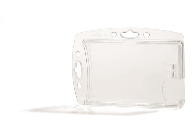Azonosítókártya-tartó, 2 kártyához, zárt, DURABLE "ENCLOSED", áttetsző