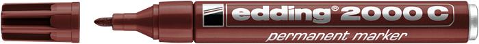 Alkoholos marker, 1,5-3 mm, kúpos, EDDING "2000", barna