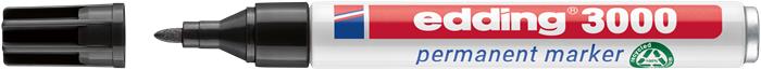 Alkoholos marker, 1,5-3 mm, kúpos, EDDING "3000", fekete