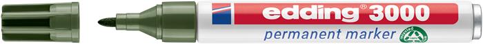 Alkoholos marker, 1,5-3 mm, kúpos, EDDING "3000", olívazöld