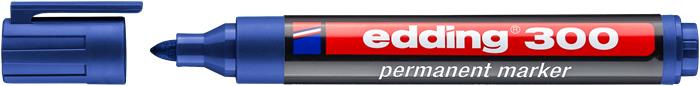 Alkoholos marker, 1,5-3 mm, kúpos, EDDING "300", kék