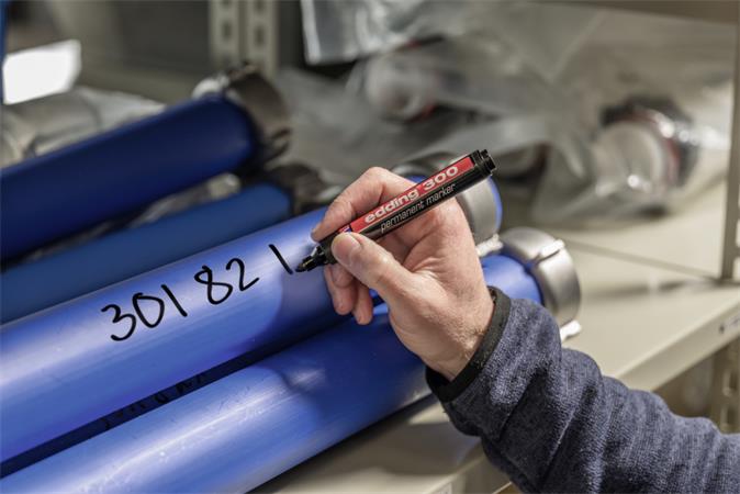 Alkoholos marker, 1,5-3 mm, kúpos, EDDING "300", kék