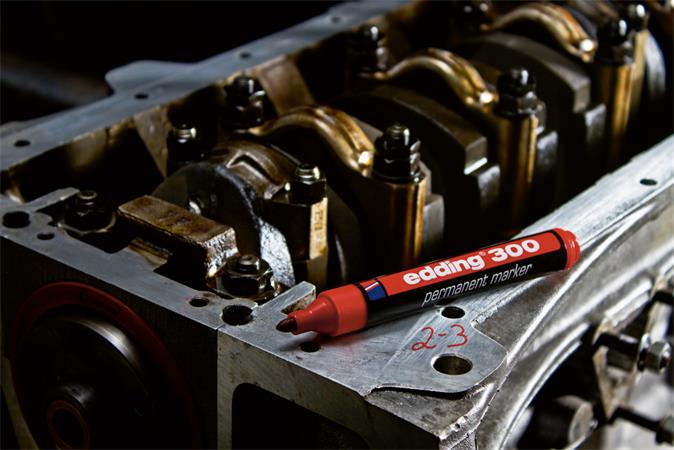 Alkoholos marker, 1,5-3 mm, kúpos, EDDING "300", zöld