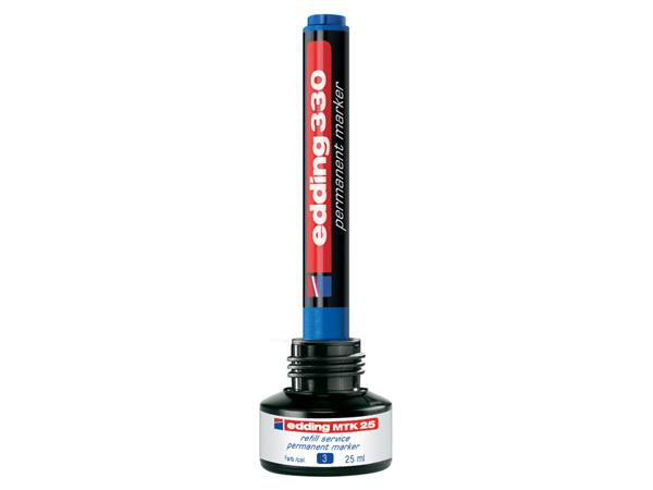 Alkoholos marker, 1-5 mm, vágott, EDDING "330", kék